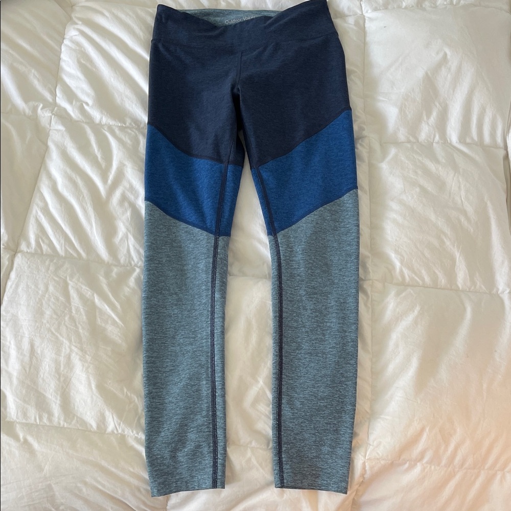 Outdoor voices Blue Colorblock Leggings Size small